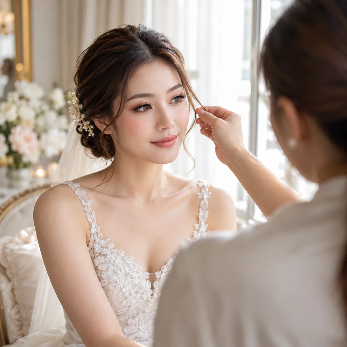 ลุคเจ้าสาวในเช้าวันแต่งงาน