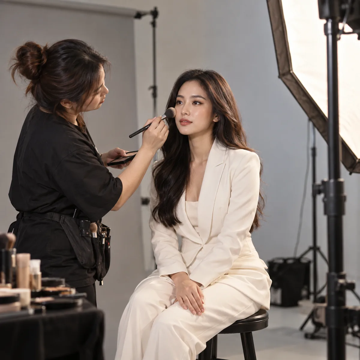 เบื้องหลังการแต่งหน้าสำหรับถ่ายภาพ